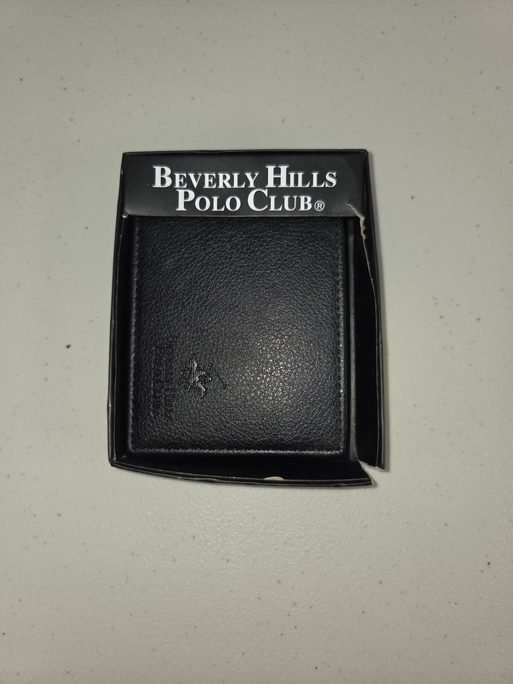 New In Box Beverly Hills Polo Club Black Men's Leather Wallet